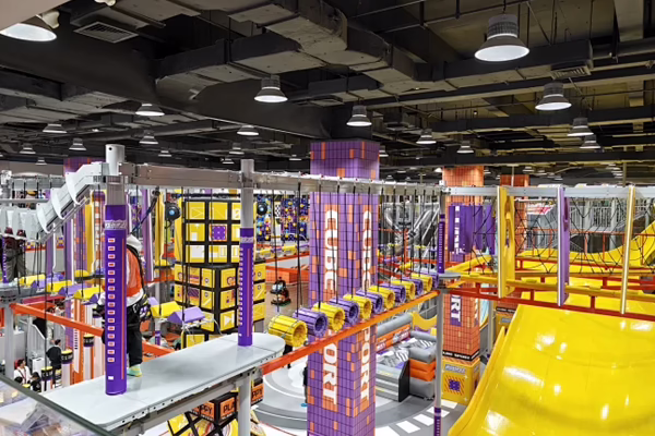 Blisson product range - indoor playground, climbing frames, trampoline, rope course