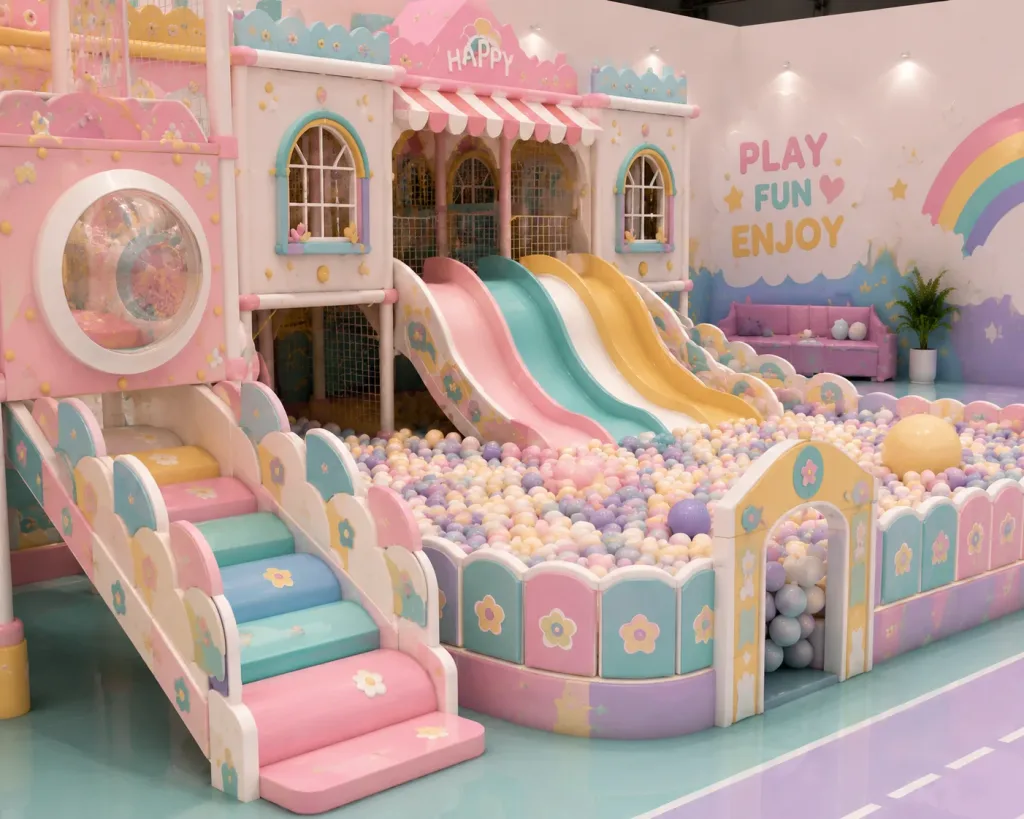 Macaron Candy Color Integrated Commercial Indoor Soft Play Park
